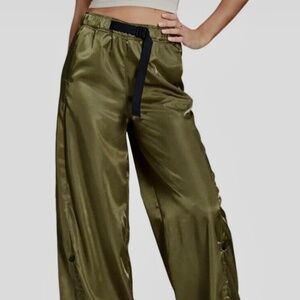 NWT Adidas wide-leg satin track pant